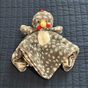 Mary Meyer Gray Rocky Chicken Rooster Lovey Security Blanket